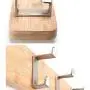 XFENG Coat Hook Rack Wall Mounted Clothes Hanger Bamboo Robe Towel Holder(4 and 5 Hooks) (Size : A) XFENG Coat Hook Rack Wall Mounted Clothes Hanger Bamboo Robe Towel Holder(4 and 5 Hooks) (Size : A)