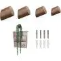 Anwenk Wooden Coat Hooks Large Wood Wall Hooks Wall Mounted Natural Modern Single Organizer Hangers Hat Hanger Towel Rack Clothes Hanger, Decorative Handmade Craft, 4Pack Large Size (Black Walnut)