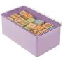 mDesign Stackable Closet Plastic Storage Bin Boxes with Lid - Container for Organizing Childs/Kids Toys, Action Figures, Crayons, Markers, Building Blocks, Puzzles, Crafts - Light Purple
