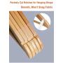 Qualsen Wooden Hangers with Non-Slip Strip ?20 Pack? Coat Suit Clothes Hanger (20 Set, Natural)