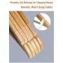 Qualsen Wooden Hangers with Non-Slip Strip ?20 Pack? Coat Suit Clothes Hanger (20 Set, Natural) Qualsen Wooden Hangers with Non-Slip Strip ?20 Pack? Coat Suit Clothes Hanger (20 Set, Natural)