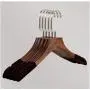 5 Pcs Anti-Slip Solid Wood Clothes Hangers with Velvet Flocked, Walnut Non Slip Shirt Coats Shirts Hanger Rack with Notches 5 Pcs Anti-Slip Solid Wood Clothes Hangers with Velvet Flocked, Walnut Non Slip Shirt Coats Shirts Hanger Rack with Notches