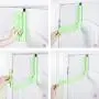 Aviat Foldable Clothes Hanger Hook,Sturdy&Durable Rotation,Repeated Use,Closet Organizer Plastic Storage Clothes Rack,for Towel,Scarfs,Jacket, Pant,Dress,Suit,Shirts Clothes Hangers (White)