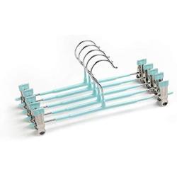 Saiyoubesten Notable 5X Adjustable Metal Clip Trouser Coat Pants Bulk Clothes Hangers Coathangers(None GR)