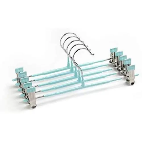 Saiyoubesten Notable 5X Adjustable Metal Clip Trouser Coat Pants Bulk Clothes Hangers Coathangers(None GR)