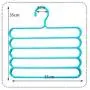 Pants Hangers Holders Multifunction Trousers Hanger Tie Scarfs Belt Towel Non-Slip Magic Hanger Storage Rack Clothes Hanger 5pcs Random Color