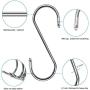 Maxgoods 3.54 20PCS Home Storage Utility S Shaped Hooks Stainless Steel Metal Hangers Hanging Hooks for Kitchen, Work Shop, Bathroom, Garden,Bedroom (Black, 20PCS)