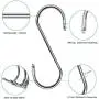 Maxgoods 3.54 20PCS Home Storage Utility S Shaped Hooks Stainless Steel Metal Hangers Hanging Hooks for Kitchen, Work Shop, Bathroom, Garden,Bedroom (Black, 20PCS)