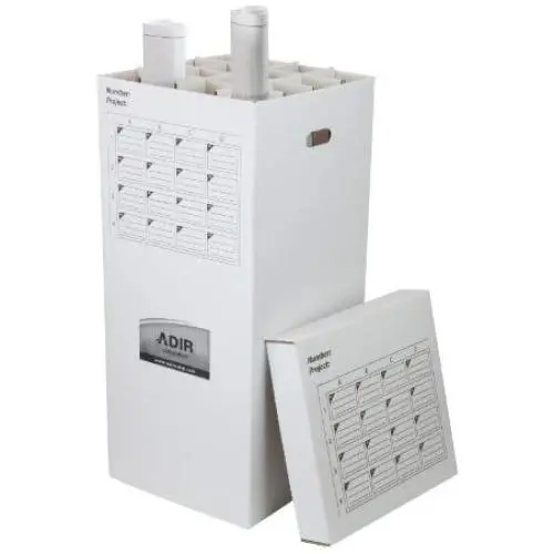 Adir Corrugated Cardboard 16 Roll File (for Rolls up to 37 Inches Long) Upright Storage Cabinet Adir Corrugated Cardboard 16 Roll File (for Rolls up to 37 Inches Long) Upright Storage Cabinet