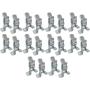 Bulldog Clamp (20 Pack) Spring Grip Garage Closet Wall Organizer for Brooms, Mops, Rakes, Etc. (20 Count)