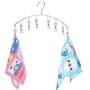 Set of 2,Stainless Steel Laundry Drying Rack Clothes Hanger with 8 Clips for Drying Socks, Baby Clothes, Cloth Diapers, Bras, Towel, Underwear, Hat, Scarf, Pants, Gloves
