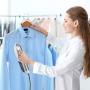 LANGRIA 2 in 1 Garment Steamer 1300W Powerful Handheld Clothes Wrinkle Remover with Detachable Water Tank, Horizontal & Vertical Ironing, 40s Fast Heat-up, Portable for Home and Travel Use, White