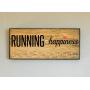 Race Medal Holder/Running Medal Hanger - RUNNING = HAPPINESS. Wood Wall Mounted Medal Organizer. CUSTOMIZATION Available