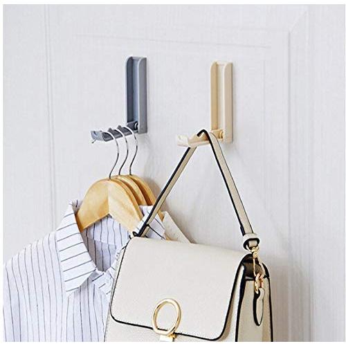 10pcs Random Color Foldable Door Hook Wall Hanger for Cloth Home Storage Household Invisible Coat Storage Holder Coat Hanger