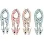 JINSHUNFA Clothes Hangers Folding Portable Plastic Travel Camping Clothes Hanger with Anti-Slip Grooves 4PCS(Blue Green Pink Beige)