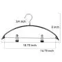 Tosnail 10 Pack Upgrade Non-slip Hanger Black Grippy Coating - Dimple & Crease Free Hanger Solution (Upgrade)