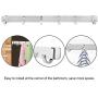 Wall Hook Aluminum Alloy Wall Mount Coat Hook Rack for Hanging Clothes Coat Hat Towels Hanger Home Bathroom Kitchen Household Hardware (6 Hooks)