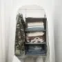 StorageWorks 2PCS 3-Shelf Hanging Closet Organizers, Space-Saving Storage Closet Hanging Shelves, Collapsible Storage Shelves for Clothes and Shoes, Polyester Fabric, Greenish Gray, 12&quotx12&quotx21"
