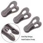 Corodo Hanger Clips 60 Pack, Multi-Purpose Hanger Clips for Hangers, Grey Finger Clips for Plastic Clothes Hangers, Pants Hangers Clips