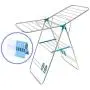 Pastel AJ12 Stainless Steel Clothes Drying Rack + Clothespins (10EA) Gullwing Space-Saving Laundry Rack with Shoes Hanger, Foldable/Easy Storage Laundry for Indoor and Outdoor Use (Made in Korea)