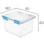 STERILITE 32Qt Clear Gasket Boxes 19334304 32Qt Clear Gasket Box STERILITE 32Qt Clear Gasket Boxes 19334304 32Qt Clear Gasket Box