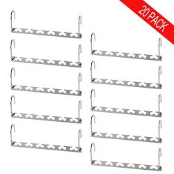 Bloberey Space Saving Hangers Metal Magic Cascading Hanger 10 Inch 6 x 2 Slots Closet Clothing Hanger Organizers（Pack of 20）