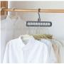 10pcs Random Color Space Saving Hangers Multi-Functional 9 in 1 Magic Clothes Hangers Closet Organizer Foldable