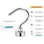 Neosmuk Magnetic Hooks, 22 lb+ Heavy Duty Earth Magnets with Hook for Refrigerator, Extra Strong Cruise Hook for Hanging, Magnetic Hanger for Curtain, Grill (Silver White, Pack of 10) Neosmuk Magnetic Hooks, 22 lb+ Heavy Duty Earth Magnets with Hook for Refrigerator, Extra Strong Cruise Hook for Hanging, Magnetic Hanger for Curtain, Grill (Silver White, Pack of 10)