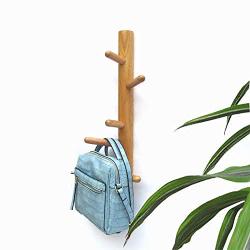 Simple Clothes Hat Hanger Creative Vertical Solid Wood Hanger Oak Wall Clothes Wall Clothes Hanger,02