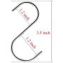 20 Pack 3.5" Hooks S Shaped Hanging Hooks Stainless Steel Metal Hangers Hanging Hooks Kitchen,Closet,Bathroom,Work Shop,Garden,Outdoor etc.