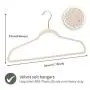 SUPJOO Premium Velvet Hangers Rose Gold Swivel Hooks - Felt Hangers-HeavyDuty Non Slip Sturdy Suit Hangers-Space Saving Clothes Hangers 50 Pack for Skirts Coats (Ivory)