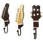 Zhi Jin 3 Hook Resin Guitar Shape Towel Clothes Wall Hangers Rack Vintage Hooks Set Decoration