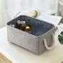 TheWarmHome Grey Linen Storage Basket for Shelves, Storage for Toys,Fabric Organizer Bins TheWarmHome Grey Linen Storage Basket for Shelves, Storage for Toys,Fabric Organizer Bins