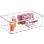 mDesign Stackable Plastic Storage Bin Boxes with Hinged Lid - Organizer for Vitamins, Supplements, Serums, Essential Oils, Medicine Pill Bottles, Adhesive Bandages, First Aid Supplies - 2 Pack - Clear mDesign Stackable Plastic Storage Bin Boxes with Hinged Lid - Organizer for Vitamins, Supplements, Serums, Essential Oils, Medicine Pill Bottles, Adhesive Bandages, First Aid Supplies - 2 Pack - Clear