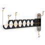 Wallniture Wardrobe Organizer Wall Mounted Clothes Bar Steel Black 14.5 Inch Set of 2