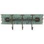 ACCENTHOME Vintage Iron Wall Hooks Antique Finish Metal Clothes Bath Tower Hanger Turquoise