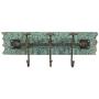 ACCENTHOME Vintage Iron Wall Hooks Antique Finish Metal Clothes Bath Tower Hanger Turquoise