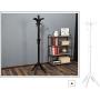 Cxjff Floor Standing Coat Rack Clothes Hat Stand Hanger Creative Style Fashion Solid Wood, 55x55x175CM (Color : White)