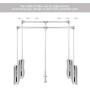 AYNEFY Wardrobe Lift, Width Adjustable Pull Down Closet Rod Space Saving Wardrobe Clothes Hanging Rail for Hanging Clothes(23.62-33.86inch)