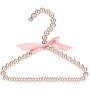 WPLAZXM 1pc Fashion Pearl Bow Clothes Clothing Hangers for Kids Children Hangers/Racks 0411,Beige,China