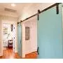 PeggyHD 12FT Heavy Duty Sliding Barn Door Hardware Kit Double Wood Door Track Roller Kit Wall Mounted J Shape Hanger (2 x Door Set) PeggyHD 12FT Heavy Duty Sliding Barn Door Hardware Kit Double Wood Door Track Roller Kit Wall Mounted J Shape Hanger (2 x Door Set)