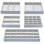 Magic Stackable Jewelry Trays Closet Dresser Drawer Organizer for Accessories, Gadgets & Cosmetics, Storage Display Showcase Holder Box, Set of 5