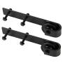 ZEKOO Antique Rustic Style Sliding Barn Wood Door Hardware Black Steel Rollers Hanger (Bending-Style)