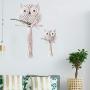 Sundlight Owl Macrame Wall Hanging Art Decor Handmade Woven Tapestry Boho Ornament Wall Hanger - Office Living Room Bedroom Nursery Craft Decorations fit Home