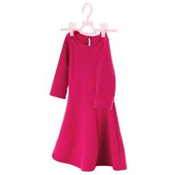 HANGERWORLD 20 Pink 11.8inch Plastic Kids Coat Clothes Garment Pants Skirt Baby Toddler Adjustable Clip Hangers