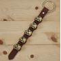 Gold Arctic Sleigh Bell Leather Strap Hanger Door Chimes / Dog Potty Training_FREE SHIPPING