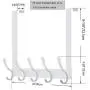 WEBI Over The Door Hook,Over The Door Towel Rack,Door Hanger Over Door Coat Rack Towel Hanger for Hanging Towels,Clothes,Bathroom,White,2 Packs