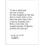 I Was a Child And She Was a Child Edgar Allan Poe, Annabel Lee, Author Signature Literary Quote Print. Fine Art Paper, Laminated, Framed, or Canvas with Hanger. Multiple Sizes