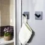 Adhesive Hooks Heavy Duty Wall Hooks for Hanging Towel Hooks for Bathroom, 4 Hooks, Matte Black Adhesive Hooks Heavy Duty Wall Hooks for Hanging Towel Hooks for Bathroom, 4 Hooks, Matte Black
