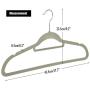 Oguine 50 Pack Beige Velvet Hangers, Non Slip Velvet Suit Dress Shirt Hangers,Space Saving Clothes Hangers